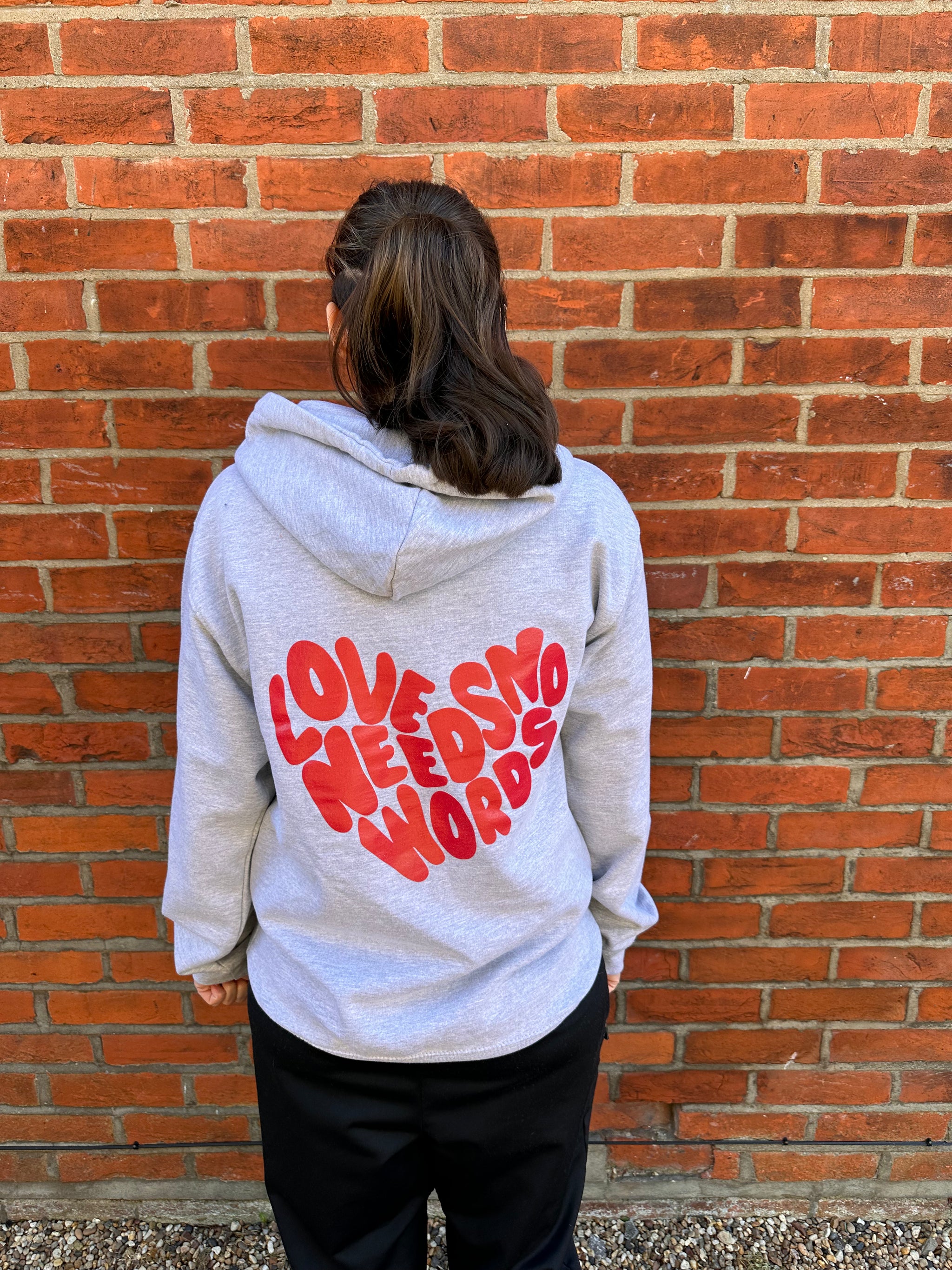 Love Needs No Words Hoodie: Clothing for Connection and